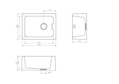 Maya Quartz Belfast Sink - White Finish